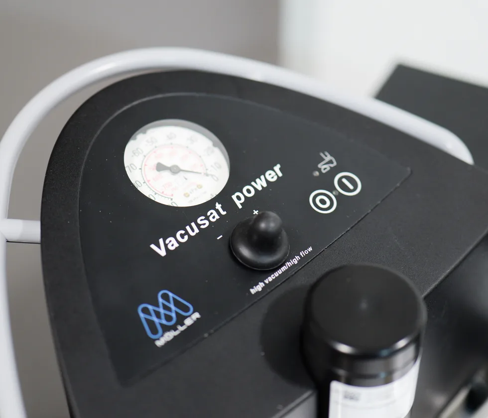 Awake liposuction equipment in a treatment room at Lux Lipo in Jonesboro